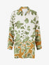 Chemise ample manches longues imprimé floral - Vert - 1