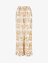 Pantalon droit taille haute imprimé fantaisie - Taupe - 1