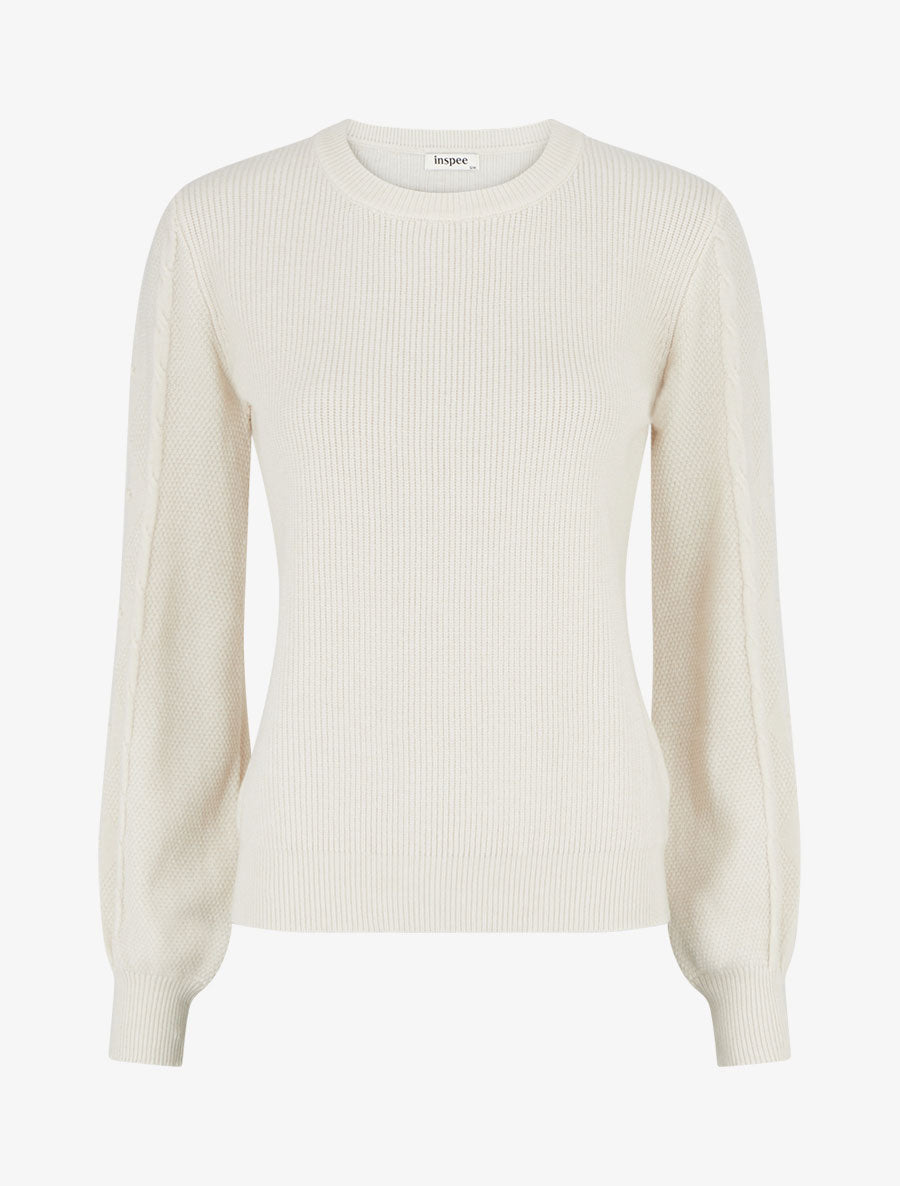 Pull droit à dos style corset - Blanc - 1