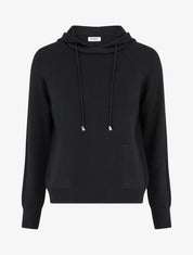 Pull à capuche coupe droite - Noir - 1