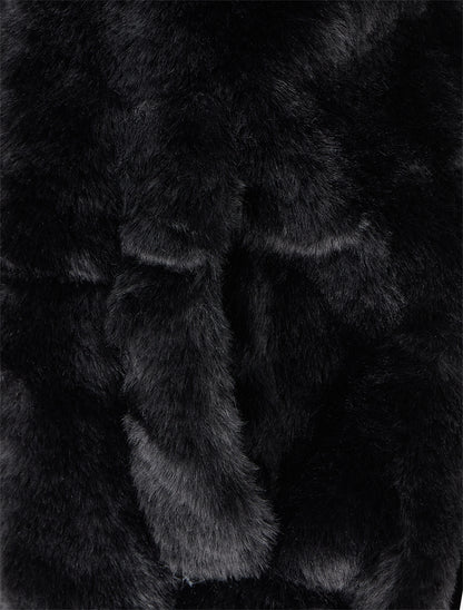 Veste sans manches en fausse fourrure - Noir - 3