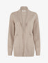 Gilet long uni à manches longues - Taupe - 1