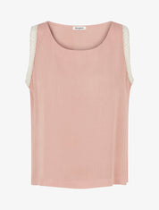 Top fluide uni sans manches - Rose - 1