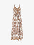 Robe longue à imprimé ikat - Marron - 1