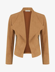 Giacca in camoscio sintetico con tasche decorative con zip - Chameau