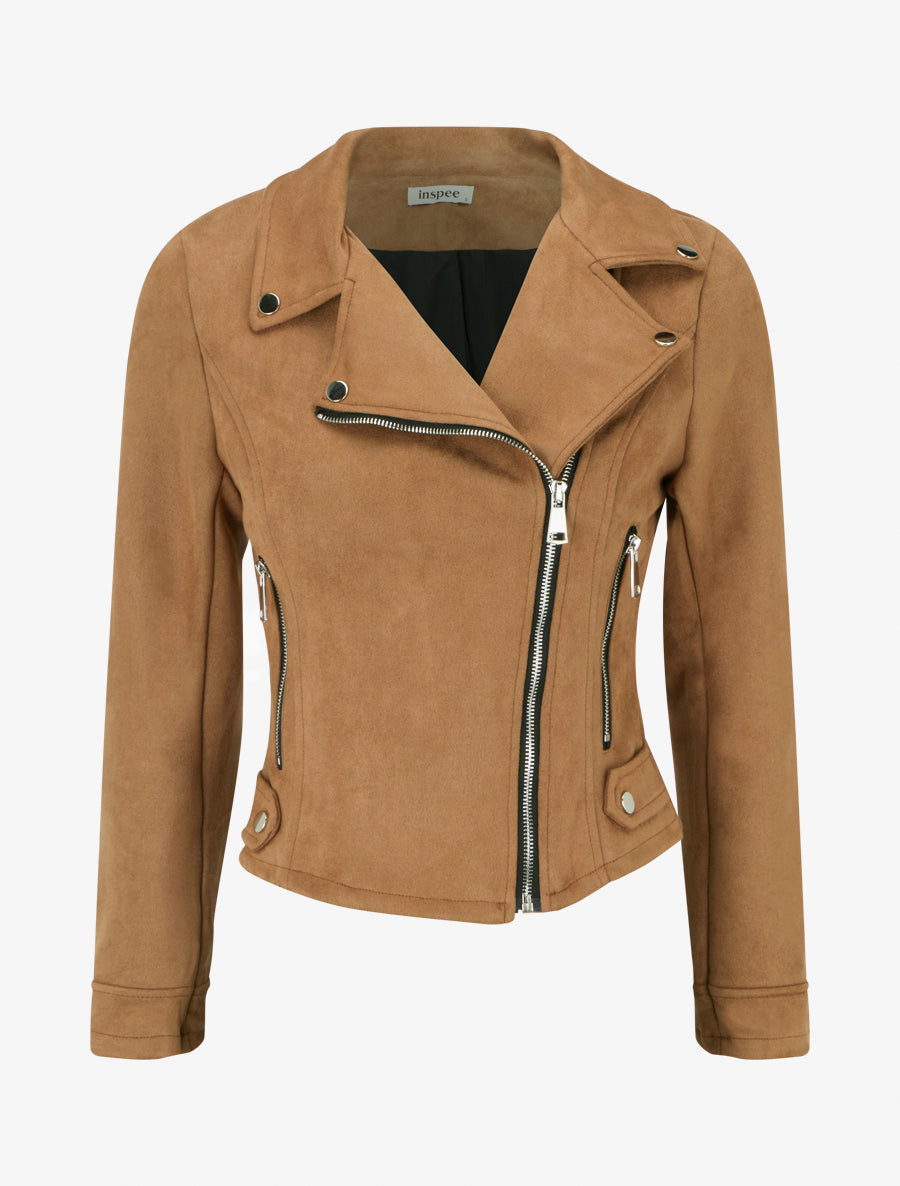 Giacca in suede con chiusura a zip - Chameau