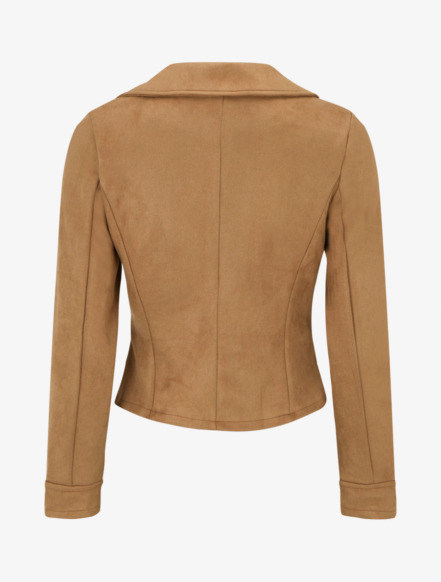 Giacca in suede con chiusura a zip - Chameau