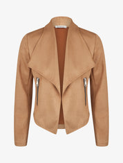 Giacca in suedine con collo a scialle - Chameau