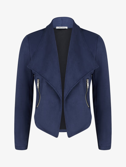 Giacca in suedine con collo a scialle - Marina