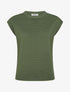 Top uni texturé à col rond - Kaki - 1