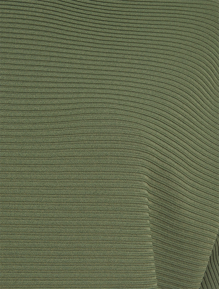 Top uni texturé à manches courtes - Kaki - 3