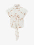 Chemise à nouer à broderies florales - Écru - 1
