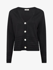 Gilet fin à col V - Noir - 1