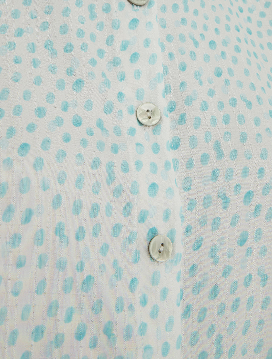 Top sans manches imprimé à pois - Turquoise - 3