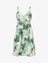 Robe mi-longue imprimé floral - Vert - 1