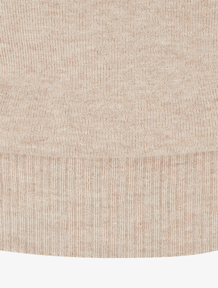 Pull droit manches chauve-souris et col bateau - Taupe - 3