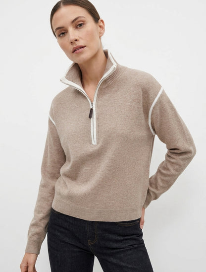 Maglione dritto con collo alto con zip. - Talpa