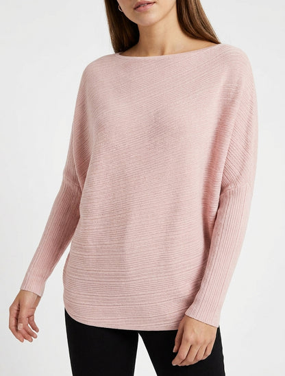 Maglione ampio a maniche lunghe pipistrello - Rosa