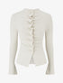 Gilet en maille effet ruché - Beige - 1
