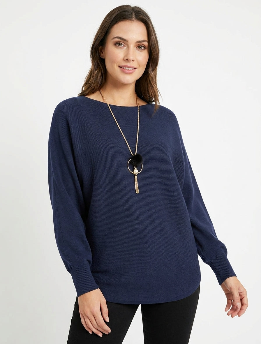 Maglione dritto a maniche pipistrello - Marina