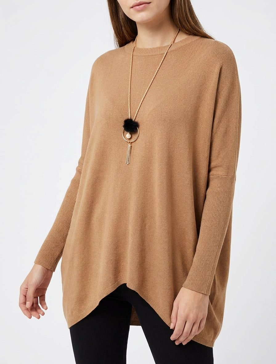 Maglione lungo unito asimmetrico - Chameau
