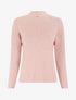 Pull droit à col montant et boutons décoratifs - Rose - 1