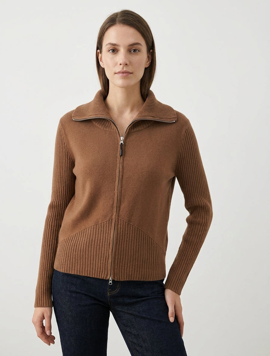 Gilet in maglia con zip - Chameau