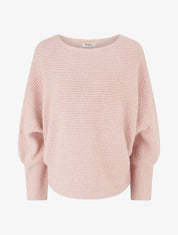 Pull en maille à manches longues chauves-souris - Rose - 1