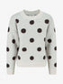 Pull en maille à pois - Gris clair - 1