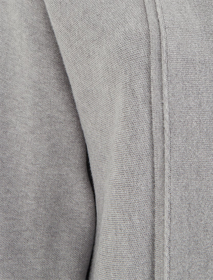 Gilet mi-long à col châle - Gris - 3