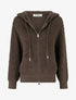 Sweat à capuche en maille bouclée - Marron - 1