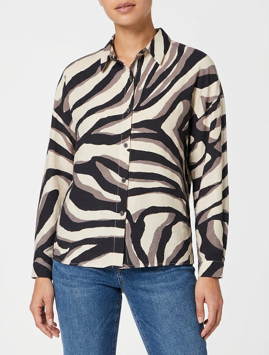 Camicia fluida stampata tigrata - Talpa