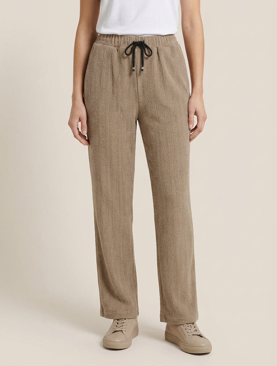 Pantaloni dritti in velluto stile maglia - Talpa