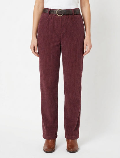 Pantaloni dritti in velluto a coste - Bordeaux