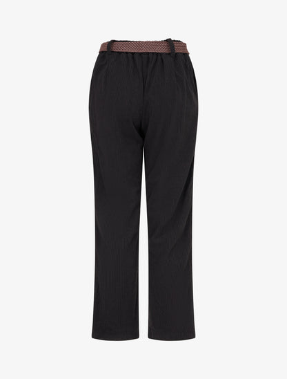 Pantalon droit en velours côtelé - Noir - 2
