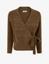 Pull cache-coeur en laine mélangée irisée - Marron - 1