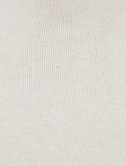 Robe pull droite et ceinturée - Beige - 3