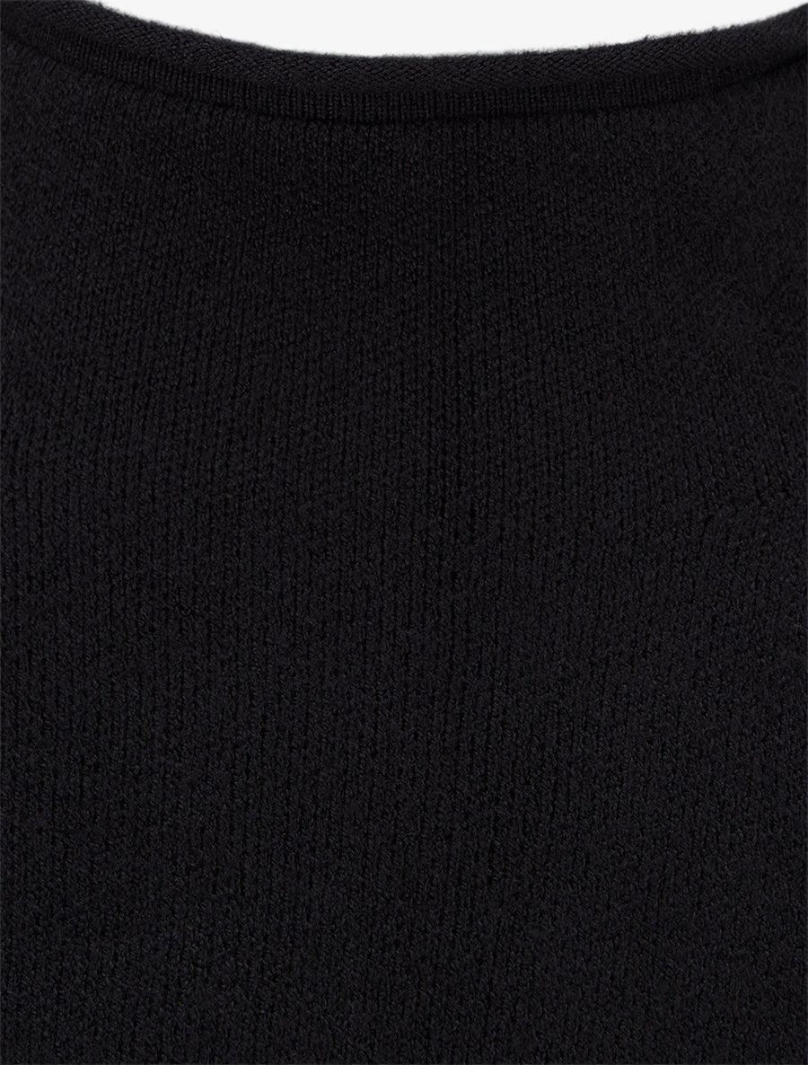 Robe pull droite et ceinturée - Noir - 3