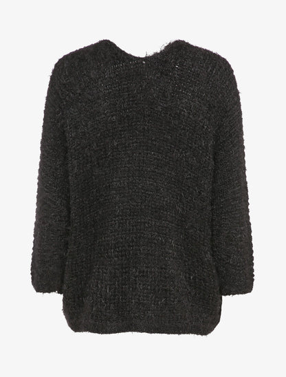 Gilet à plumetis et pans asymétriques - Noir - 2