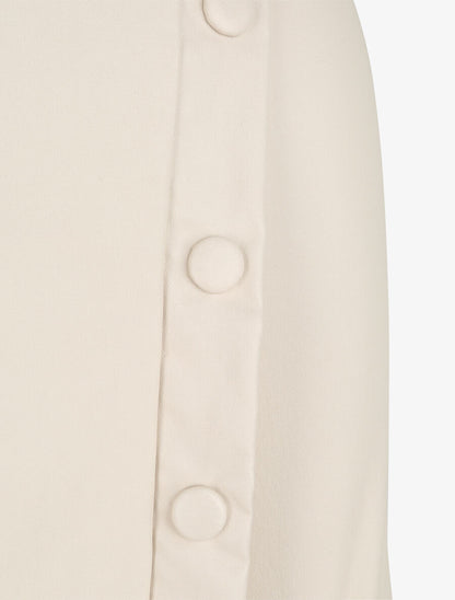 Jupe-short à taille haute enduit - Beige - 3