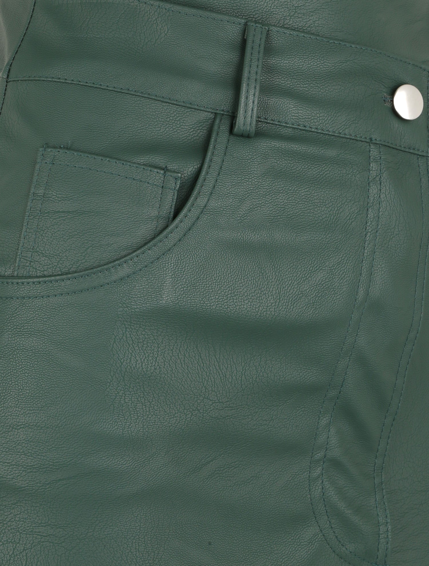 Jupe portefeuille en simili - Vert - 3