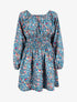 Robe patineuse à imprimé fleuri - Bleu canard - 4