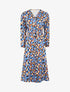 Robe longue à imprimé à fleurs - Bleu marine - 4