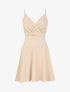 Robe patineuse à col cache-coeur - Beige - 4