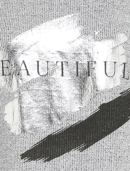Pull à message floqué irisé - Gris chiné - 3