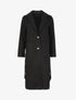Manteau long à bords asymétriques et détail boutons - Noir - 1