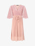 Robe empire à buste en dentelle et sequins - Rose poudré - 1