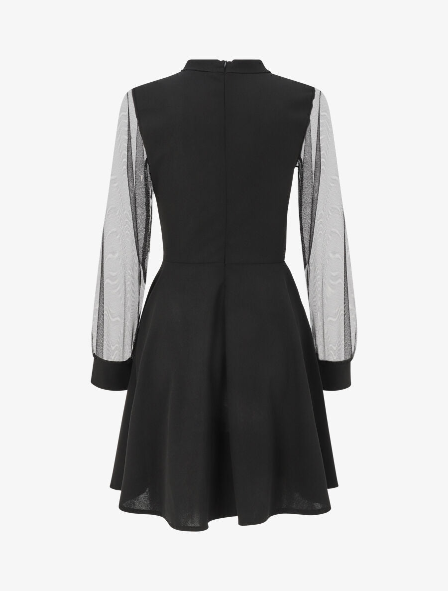 Robe patineuse à buste en sequins - Noir/argent - 2