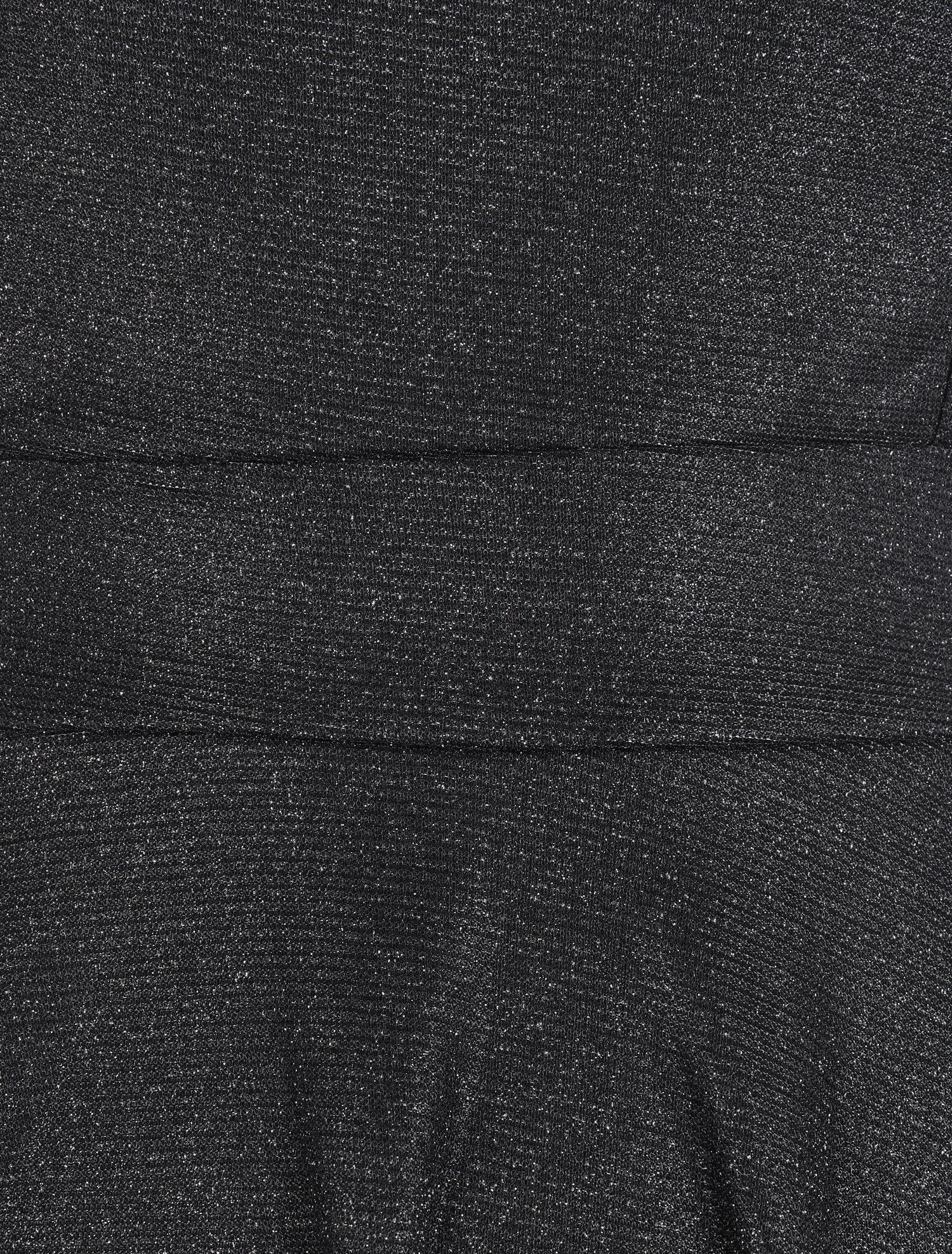Robe patineuse à paillettes et dos à corset - Noir - 3
