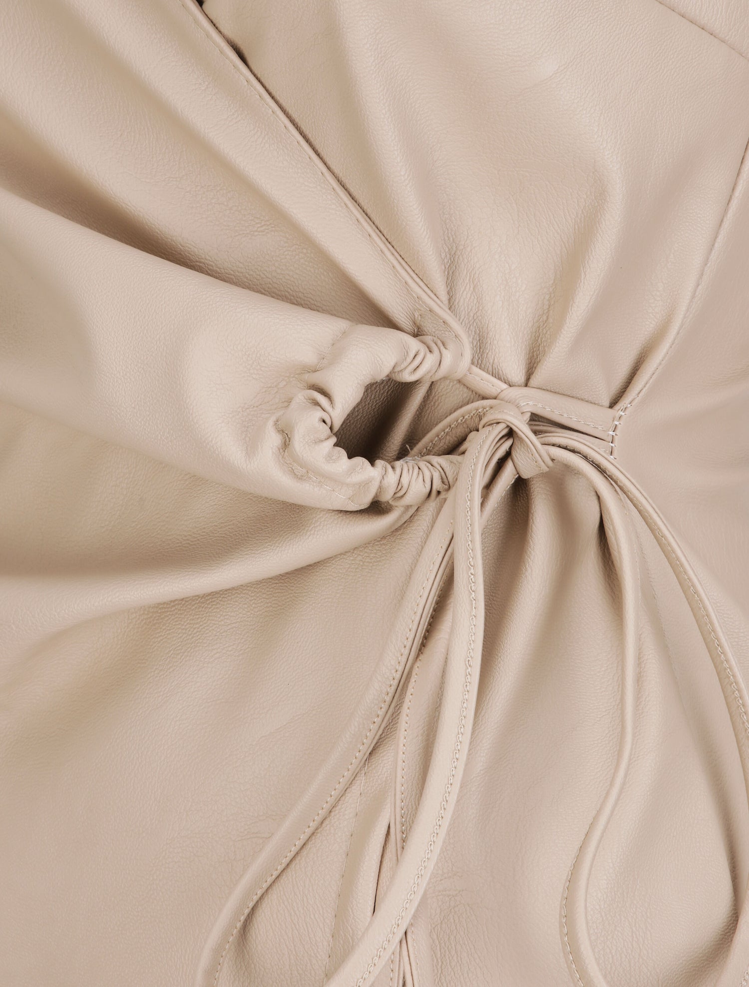 Robe portefeuille en simili - Beige - 3